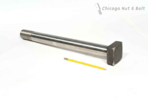 custom square bolt large diameter long length machined body
